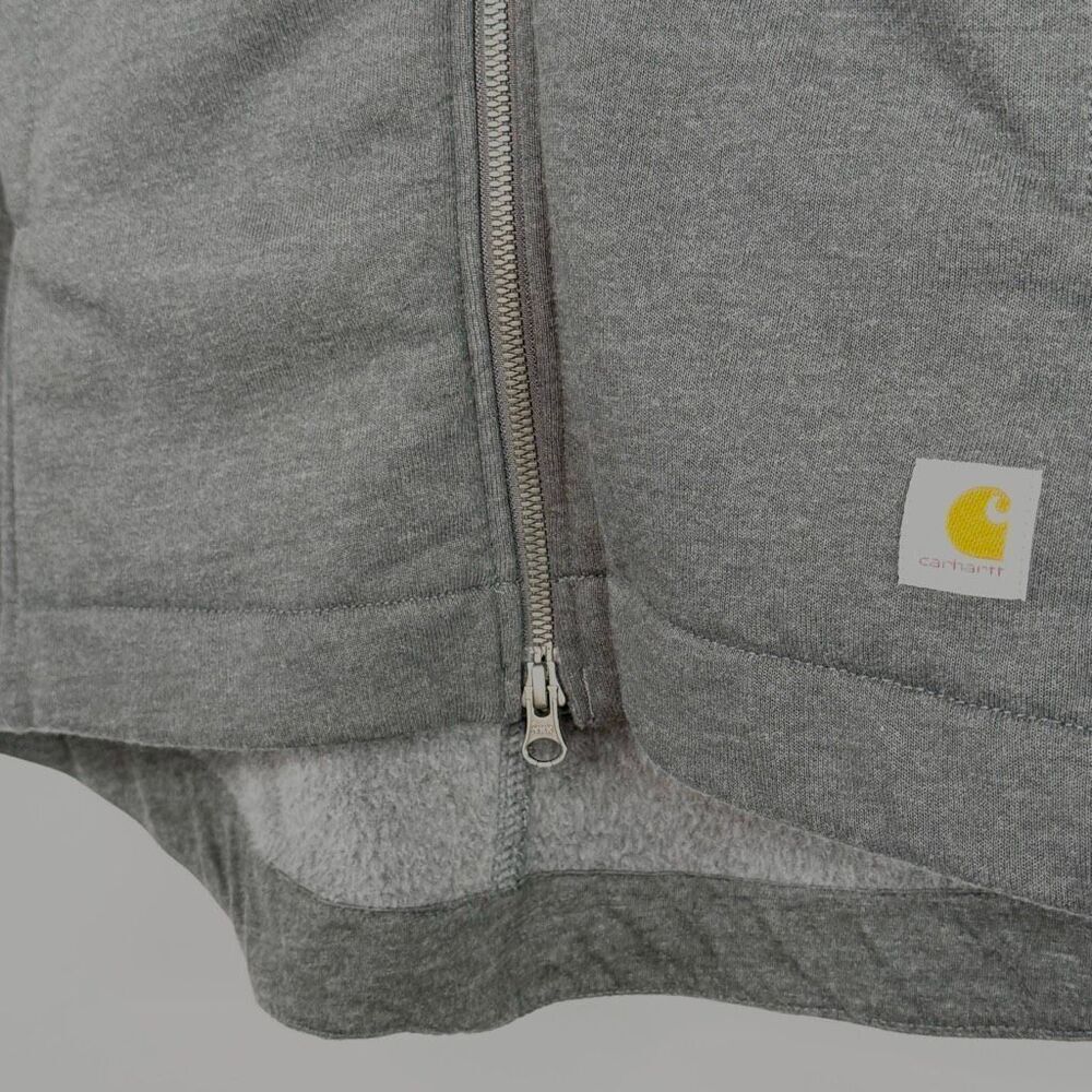 Carhartt Relaxed Fit Lined Full Zip Charcoal Gray Hi Lo Hoodie - Women’s US S (4 - Picture 5 of 12